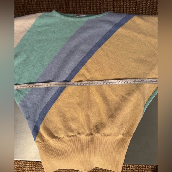 Vintage Wool / Mohair Mondi Pastel Striped Women's Sweater - Picture 9 of 12